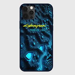 Чехол для iPhone 12 Pro Cyberpunk ice blue, цвет: 3D-черный