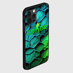 Чехол для iPhone 12 Pro CS GO green blue, цвет: 3D-черный — фото 2