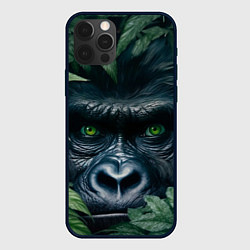 Чехол для iPhone 12 Pro Крупная морда гориллы, цвет: 3D-черный
