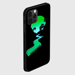 Чехол для iPhone 12 Pro Неоновая речка, цвет: 3D-черный — фото 2