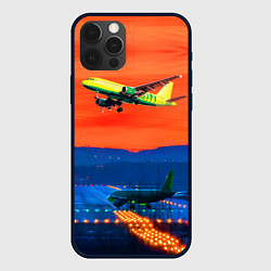 Чехол для iPhone 12 Pro Боинг 737 на взлете, цвет: 3D-черный