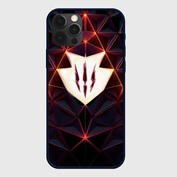 Чехол для iPhone 12 Pro The Witcher Logo Triangle, цвет: 3D-черный