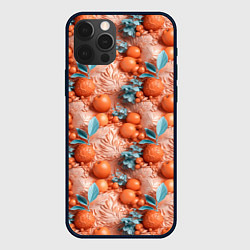 Чехол для iPhone 12 Pro Сочные фрукты клипарт, цвет: 3D-черный