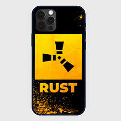 Чехол для iPhone 12 Pro Rust - gold gradient, цвет: 3D-черный