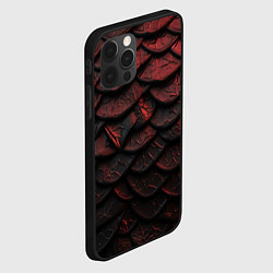 Чехол для iPhone 12 Pro Объемная текстура из темных плит, цвет: 3D-черный — фото 2