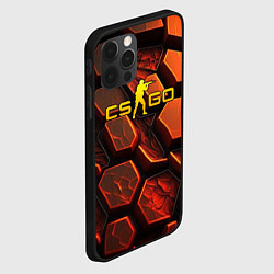 Чехол для iPhone 12 Pro CS GO orange logo, цвет: 3D-черный — фото 2