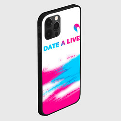 Чехол для iPhone 12 Pro Date A Live neon gradient style: символ сверху, цвет: 3D-черный — фото 2