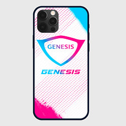 Чехол для iPhone 12 Pro Genesis neon gradient style, цвет: 3D-черный