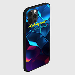 Чехол для iPhone 12 Pro Cyberpunk 2077 neon style, цвет: 3D-черный — фото 2