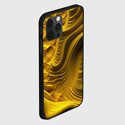 Чехол для iPhone 12 Pro Объемная желтая текстура, цвет: 3D-черный — фото 2