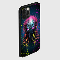 Чехол для iPhone 12 Pro Alien - neon style, цвет: 3D-черный — фото 2