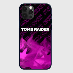 Чехол для iPhone 12 Pro Tomb Raider pro gaming: символ сверху, цвет: 3D-черный