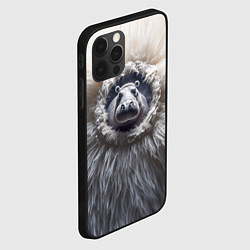 Чехол для iPhone 12 Pro Брутальный бегемот, цвет: 3D-черный — фото 2