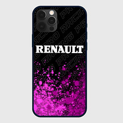 Чехол для iPhone 12 Pro Renault pro racing: символ сверху, цвет: 3D-черный