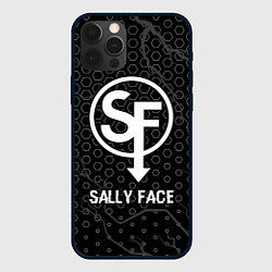 Чехол для iPhone 12 Pro Sally Face glitch на темном фоне, цвет: 3D-черный