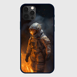 Чехол для iPhone 12 Pro Огонь в космосе, цвет: 3D-черный