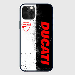 Чехол для iPhone 12 Pro Ducati - двоичный, цвет: 3D-черный