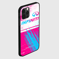 Чехол для iPhone 12 Pro Infiniti neon gradient style: символ сверху, цвет: 3D-черный — фото 2