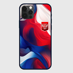 Чехол для iPhone 12 Pro Красный герб России, цвет: 3D-черный