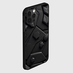 Чехол для iPhone 12 Pro Черные объемные вставки, цвет: 3D-черный — фото 2