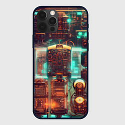 Чехол для iPhone 12 Pro Светящиеся панели, цвет: 3D-черный