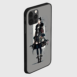 Чехол для iPhone 12 Pro Девушка-кошка модница - аниме, цвет: 3D-черный — фото 2