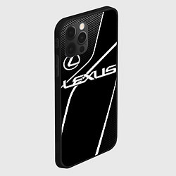 Чехол для iPhone 12 Pro Lexus - white line, цвет: 3D-черный — фото 2