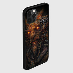 Чехол для iPhone 12 Pro Baldurs Gate 3 logo demon, цвет: 3D-черный — фото 2