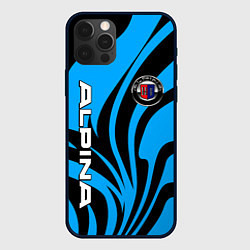 Чехол для iPhone 12 Pro Alpina - blue colors, цвет: 3D-черный