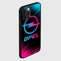 Чехол для iPhone 12 Pro Opel - neon gradient, цвет: 3D-черный — фото 2