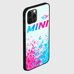 Чехол для iPhone 12 Pro Mini neon gradient style: символ сверху, цвет: 3D-черный — фото 2