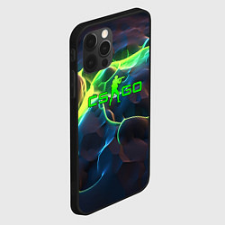 Чехол для iPhone 12 Pro CSGO green neon, цвет: 3D-черный — фото 2