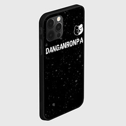 Чехол для iPhone 12 Pro Danganronpa glitch на темном фоне: символ сверху, цвет: 3D-черный — фото 2