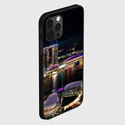 Чехол для iPhone 12 Pro Ночной город красочный, цвет: 3D-черный — фото 2