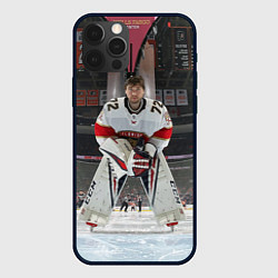 Чехол для iPhone 12 Pro Sergey Bobrovsky - Florida panthers - hockey, цвет: 3D-черный