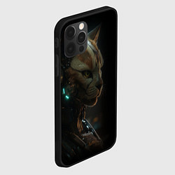 Чехол для iPhone 12 Pro Cyber cat, цвет: 3D-черный — фото 2