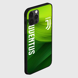 Чехол для iPhone 12 Pro Ювентус лого на зеленом фоне, цвет: 3D-черный — фото 2