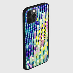 Чехол для iPhone 12 Pro Прямотреугольный блочный паттерн, цвет: 3D-черный — фото 2
