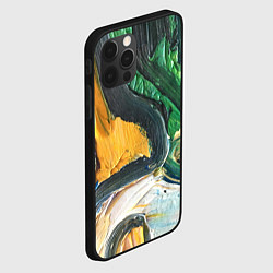 Чехол для iPhone 12 Pro Раскрасочные мазки красок, цвет: 3D-черный — фото 2