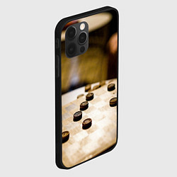 Чехол для iPhone 12 Pro Игра в шашки, цвет: 3D-черный — фото 2