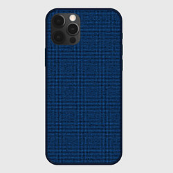 Чехол для iPhone 12 Pro Мелкая синяя плитка текстура, цвет: 3D-черный