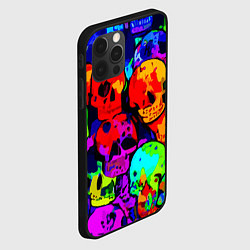 Чехол для iPhone 12 Pro Паттерн из черепов - поп-арт - мода, цвет: 3D-черный — фото 2