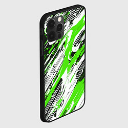 Чехол для iPhone 12 Pro Спонтанные брызги зелёные, цвет: 3D-черный — фото 2
