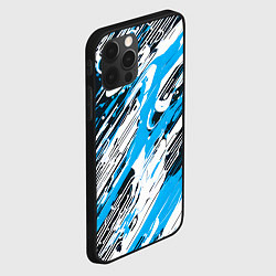 Чехол для iPhone 12 Pro Спонтанные брызги голубые, цвет: 3D-черный — фото 2