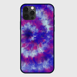 Чехол для iPhone 12 Pro Tie-Dye дизайн, цвет: 3D-черный