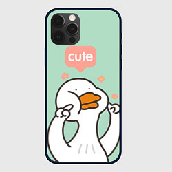 Чехол для iPhone 12 Pro Dear goose - кавайный, цвет: 3D-черный