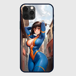 Чехол для iPhone 12 Pro Girl anime Fallout, цвет: 3D-черный