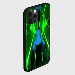 Чехол для iPhone 12 Pro Зеленый калейдоскоп абстракция, цвет: 3D-черный — фото 2