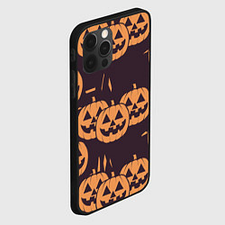 Чехол для iPhone 12 Pro Фонарь джек в грандж стиле halloween тыква cartoon, цвет: 3D-черный — фото 2