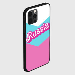 Чехол для iPhone 12 Pro Russia - barbie style, цвет: 3D-черный — фото 2